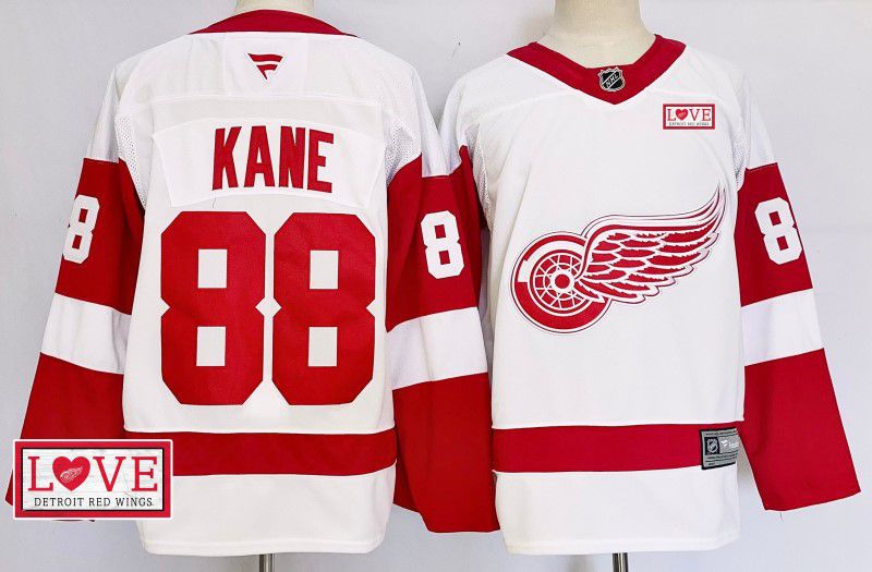 Men Detroit Red Wings #88 Kane White Fanatics 2025 NHL Jersey style 6